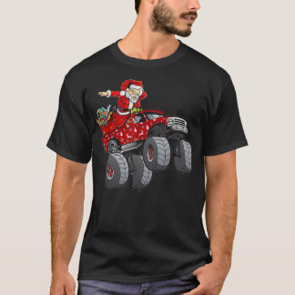 Dabbing Santa Claus Reiten Monster Truck Boys Kind T-Shirt