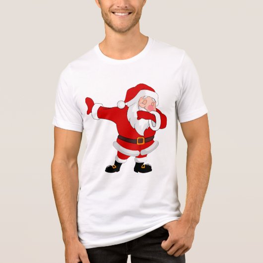 Dabbing Santa Claus Weihnachtsfeiertag Dab Tri-Blend Shirt (Vorderseite)