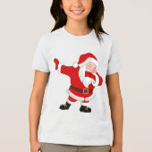 Dabbing Santa Claus Weihnachtsfeiertag Dab Tri-Blend Shirt (Vorderseite)