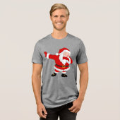 Dabbing Santa Claus Weihnachtsfeiertag Dab Tri-Blend Shirt (Vorderseite voll)
