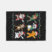 Dabbing Santa Elf Friends Boys Girls Men Funny Chr Fleecedecke (Vorderseite (Horizontal))