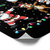 Dabbing Santa Elf Friends Boys Girls Men Funny Chr Poster (Ecke)