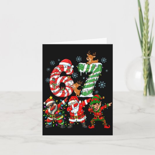Dabbing Santa Elf Friends Christmas Boys Girls Men Karte (Vorderseite)
