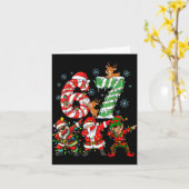 Dabbing Santa Elf Friends Christmas Boys Girls Men Karte (Gelbe Blume)