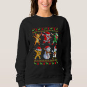 Dabbing Santa Elf Friends Christmas Holiday Boys G Sweatshirt (Vorderseite)