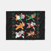 Dabbing Santa Elf Friends Ugly Christmas Boys Girl Fleecedecke (Vorderseite (Horizontal))