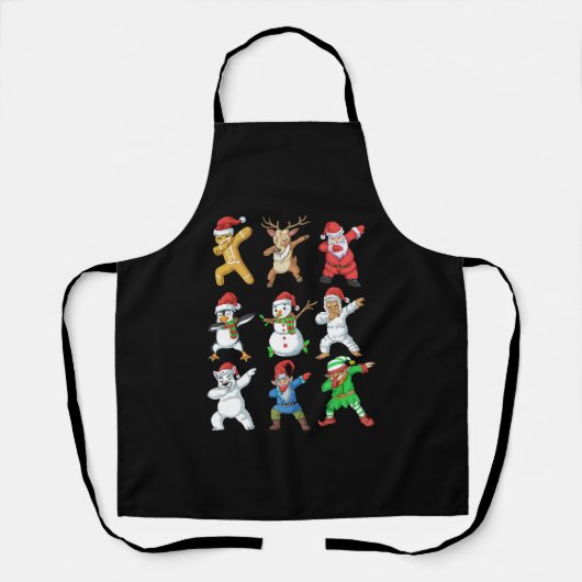 Dabbing Santa Elf Friends Weihnachten Schürze (Vorderseite)