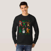 Dabbing Santa Elf Reindeer Dab Xmas PJs Christmas T-Shirt (Vorne ganz)