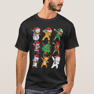 Dabbing Santa-Elfenfreunde Weihnachten Jungen Mädc T-Shirt