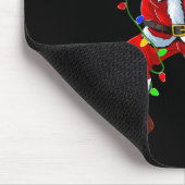 Dabbing Santa Football Christmas Lights Srty Playe Mousepad (Ecke)