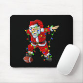 Dabbing Santa Football Christmas Lights Srty Playe Mousepad (Mit Mouse)