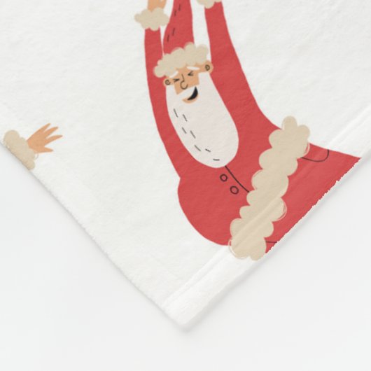 Dabbing Santa Fun Weihnachtsmuster Fleecedecke (Ecke)