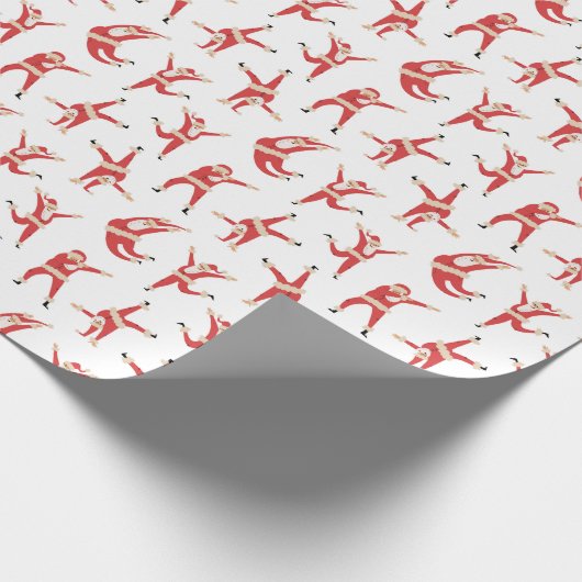 Dabbing Santa Fun Weihnachtsmuster Geschenkpapier (Ecke)