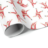 Dabbing Santa Fun Weihnachtsmuster Geschenkpapier (Rolleneckpunkt)