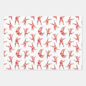 Dabbing Santa Fun Weihnachtsmuster Geschenkpapier Set (Vorderseite 3)