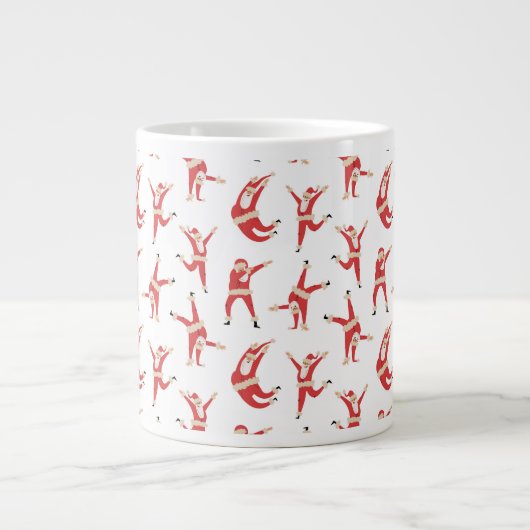 Dabbing Santa Fun Weihnachtsmuster Jumbo-Tasse (Vorderseite)