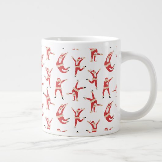 Dabbing Santa Fun Weihnachtsmuster Jumbo-Tasse (Rechts)