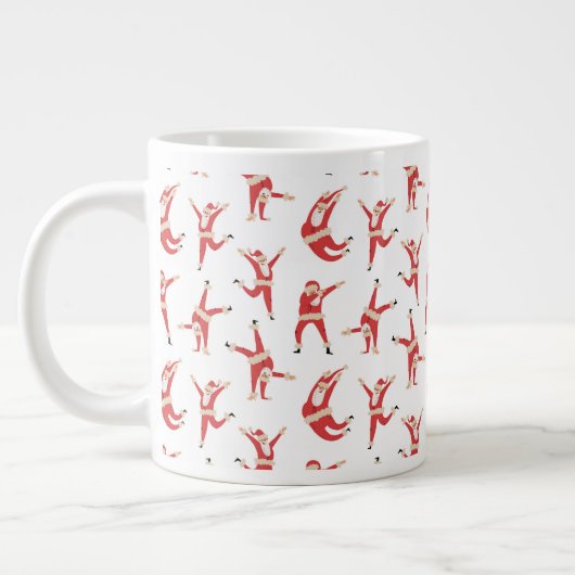 Dabbing Santa Fun Weihnachtsmuster Jumbo-Tasse (Links)