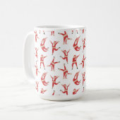 Dabbing Santa Fun Weihnachtsmuster Kaffeetasse (Vorderseite Links)