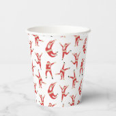 Dabbing Santa Fun Weihnachtsmuster Pappbecher (Rückseite)