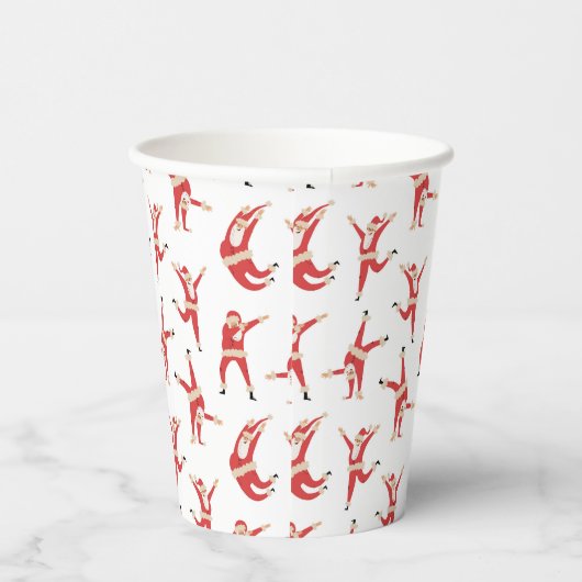 Dabbing Santa Fun Weihnachtsmuster Pappbecher (Rechts)