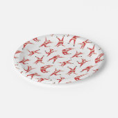 Dabbing Santa Fun Weihnachtsmuster Pappteller (Schrägansicht)