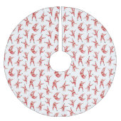 Dabbing Santa Fun Weihnachtsmuster Polyester Weihnachtsbaumdecke (Vorderseite)