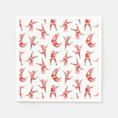 Dabbing Santa Fun Weihnachtsmuster Serviette (Vorderseite)