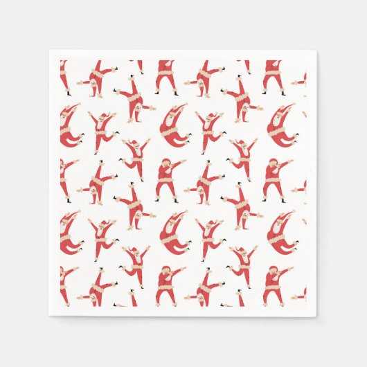 Dabbing Santa Fun Weihnachtsmuster Serviette (Vorderseite)
