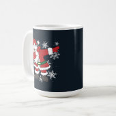 Dabbing Santa Funny Christmas Snow Kaffeetasse (Vorderseite Links)