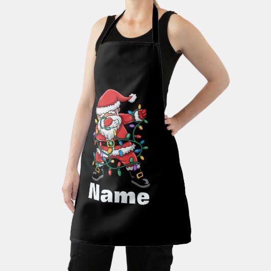 Dabbing Santa Funny Personalized Christmas Gift Schürze (InSitu)