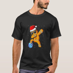 Dabbing Santa Gingerbread B0wling Christmas Pajama T-Shirt