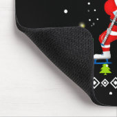 Dabbing Santa Hockey Ugly Christmas Sweater Xmas  Mousepad (Ecke)