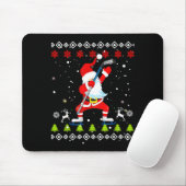 Dabbing Santa Hockey Ugly Christmas Sweater Xmas  Mousepad (Mit Mouse)