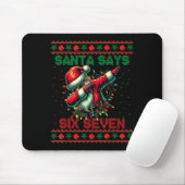 Dabbing Santa Says Six Seven 67 Meme Ugly Christma Mousepad (Mit Mouse)