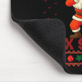 Dabbing Santa Says Six Seven 67 Meme Ugly Christma Mousepad (Ecke)