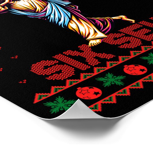 Dabbing Santa Says Six Seven 67 Meme Ugly Christma Poster (Ecke)