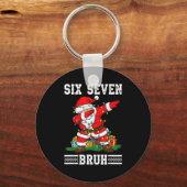 Dabbing Santa Six Seven Bruh Funny Christmas 6 7 M Schlüsselanhänger (Vorderseite)