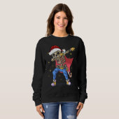 Dabbing Santa Skeleton christmas  for men boy Chri Sweatshirt (Vorne ganz)