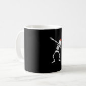 Dabbing Santa Skeleton Kaffeetasse (Vorderseite Links)