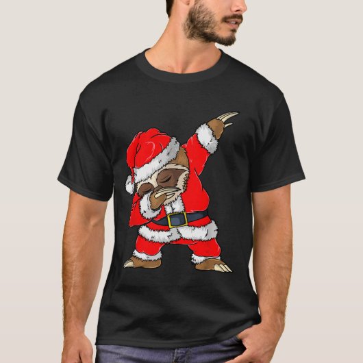 Dabbing Santa Sloth Merry Slothmas Christmas Kids T-Shirt (Vorderseite)