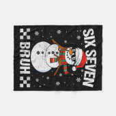 Dabbing Santa Snowman 6 7 Meme Christmas Six Seven Fleecedecke (Vorderseite (Horizontal))