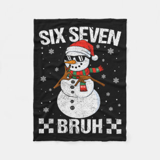 Dabbing Santa Snowman 6 7 Meme Christmas Six Seven Fleecedecke