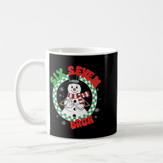 Dabbing Santa Snowman 6 7 Meme Christmas Six Seven Kaffeetasse (Links)