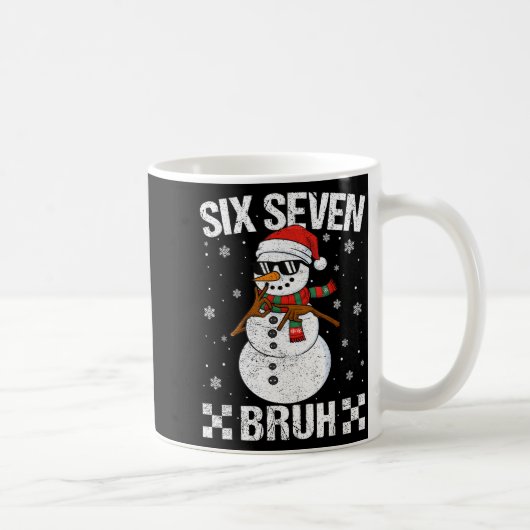 Dabbing Santa Snowman 6 7 Meme Christmas Six Seven Kaffeetasse (Rechts)