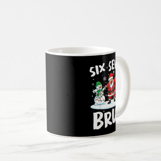 Dabbing Santa Snowman 6 7 Meme Christmas Six Seven Kaffeetasse (VorderseiteRechts)