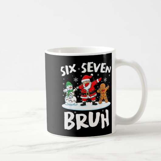 Dabbing Santa Snowman 6 7 Meme Christmas Six Seven Kaffeetasse (Rechts)