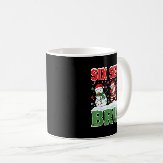 Dabbing Santa Snowman 6 7 Meme Christmas Six Seven Kaffeetasse (VorderseiteRechts)