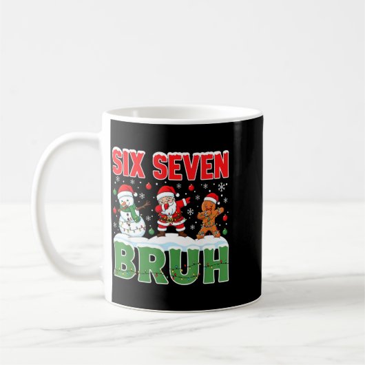 Dabbing Santa Snowman 6 7 Meme Christmas Six Seven Kaffeetasse (Links)