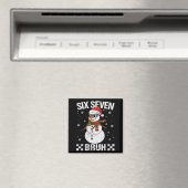 Dabbing Santa Snowman 6 7 Meme Christmas Six Seven Magnet (In Situ (Geschirrspüler))